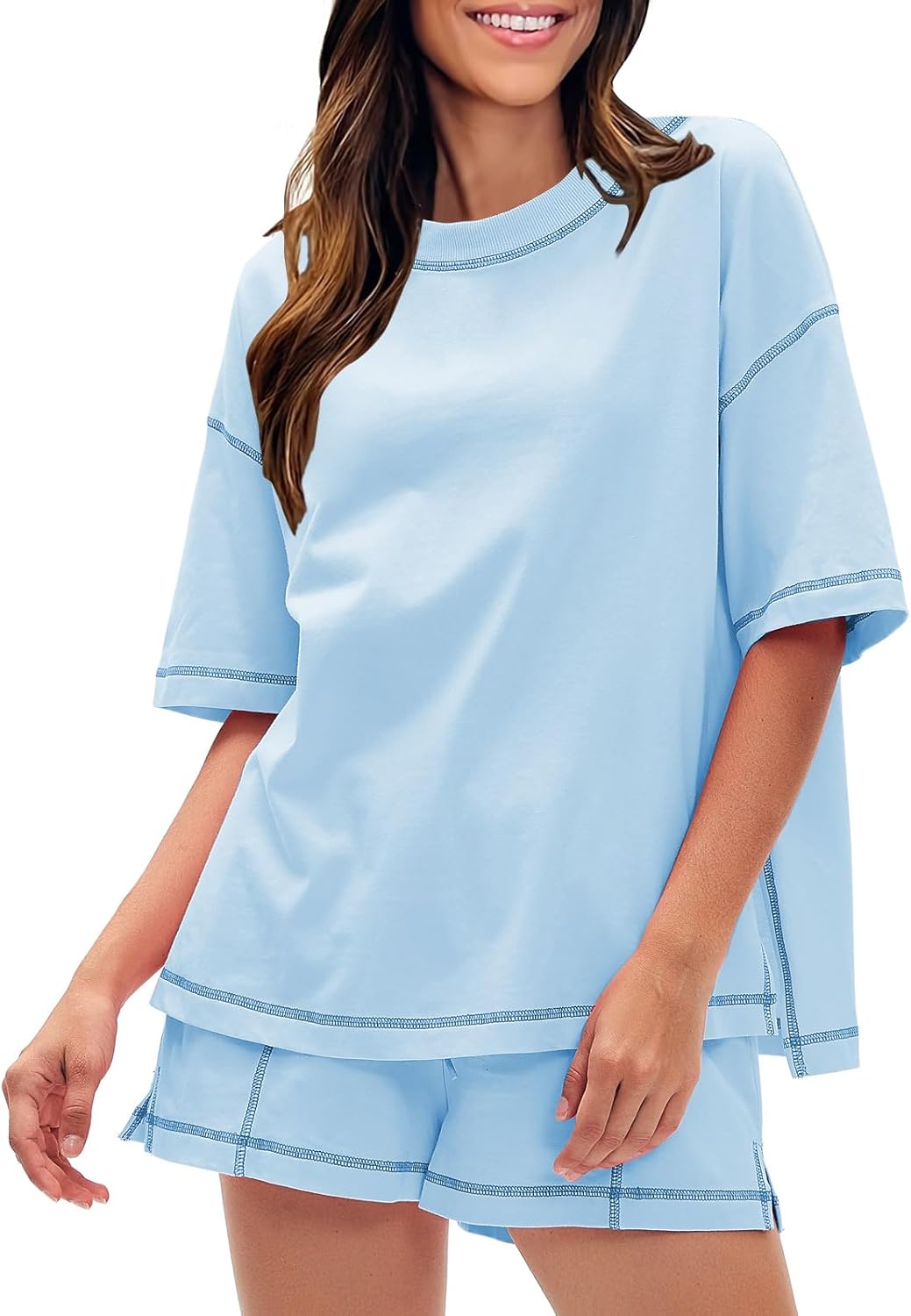 Women's Casual Summer 100% Cotton 2 Piece Sets
