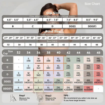 Women's Jelly Bra Wireless Support Bra – Seamless Full Coverage Everyday Bra