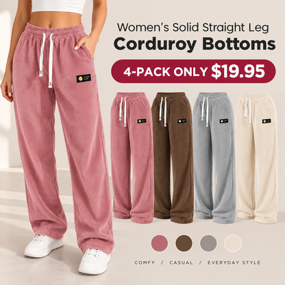 Women’s Relaxed Corduroy Straight-Leg Pants