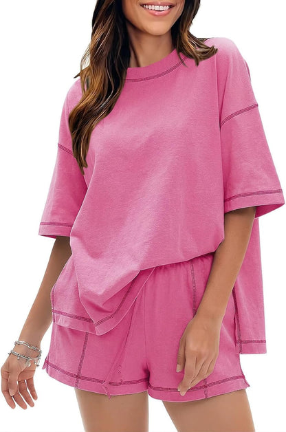 Women's Casual Summer 100% Cotton 2 Piece Sets
