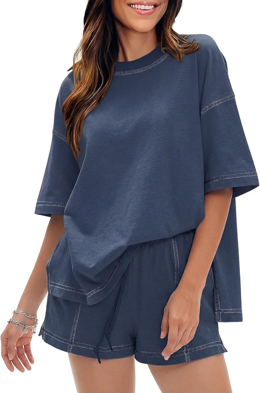 Women's Casual Summer 100% Cotton 2 Piece Sets