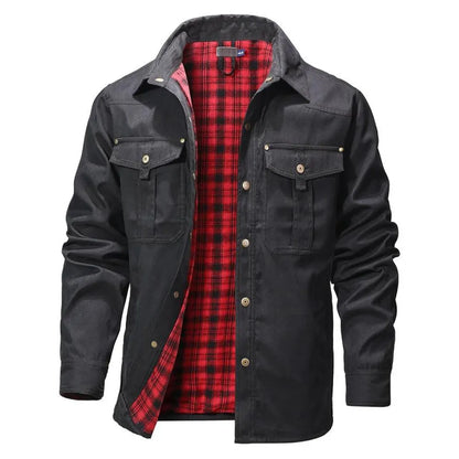 Men's Flannel Lined Shacket Jacket