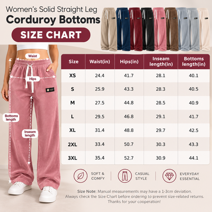 Women’s Relaxed Corduroy Straight-Leg Pants