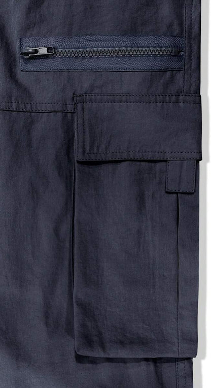 Men's Loose Solid Color All-match Pocket Drawstring Waist Overalls