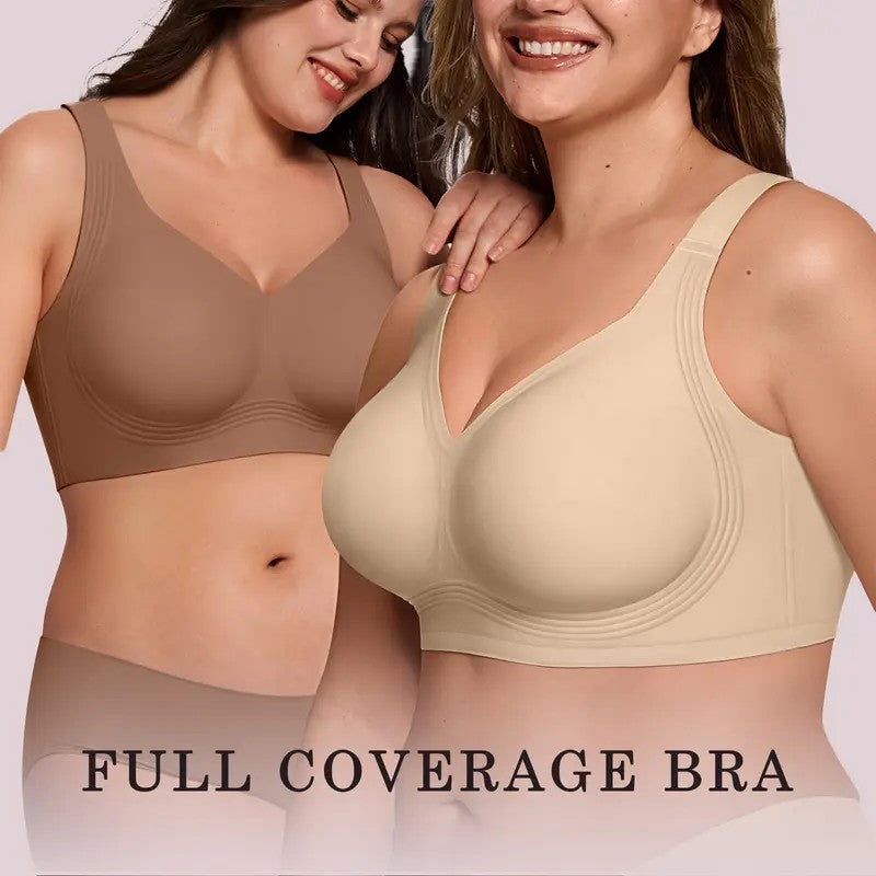 Women's Jelly Bra Wireless Support Bra – Seamless Full Coverage Everyday Bra