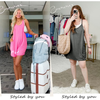 💝Last Day Promotion⚡Women's Athletic Sleeveless Mini Dress