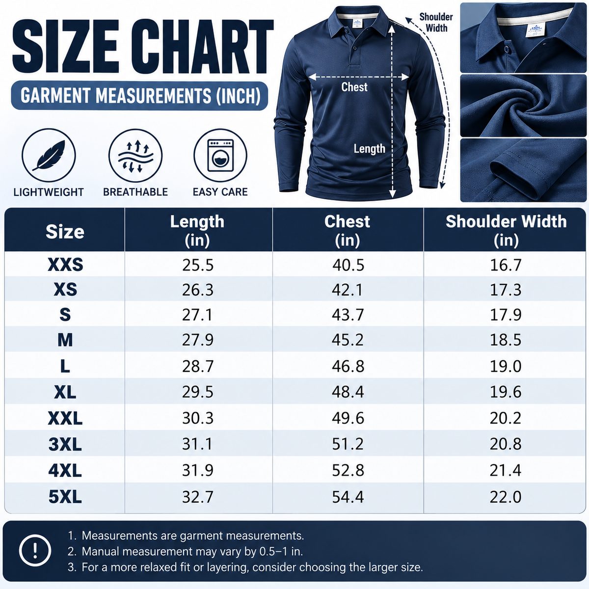 🔥 BESTSELLER | Men's Lightweight Long-Sleeve Polo Shirt