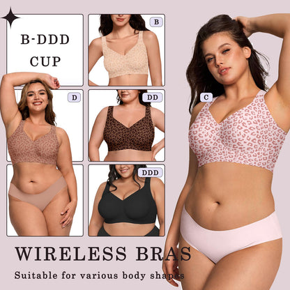 Women's Jelly Bra Wireless Support Bra – Seamless Full Coverage Everyday Bra
