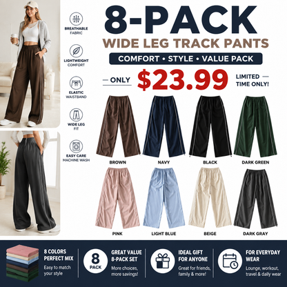 Women's Parachute Wideleg Pants Baggy Y2K Elastic Waist Wide Leg Track Pants Trousers Casual
