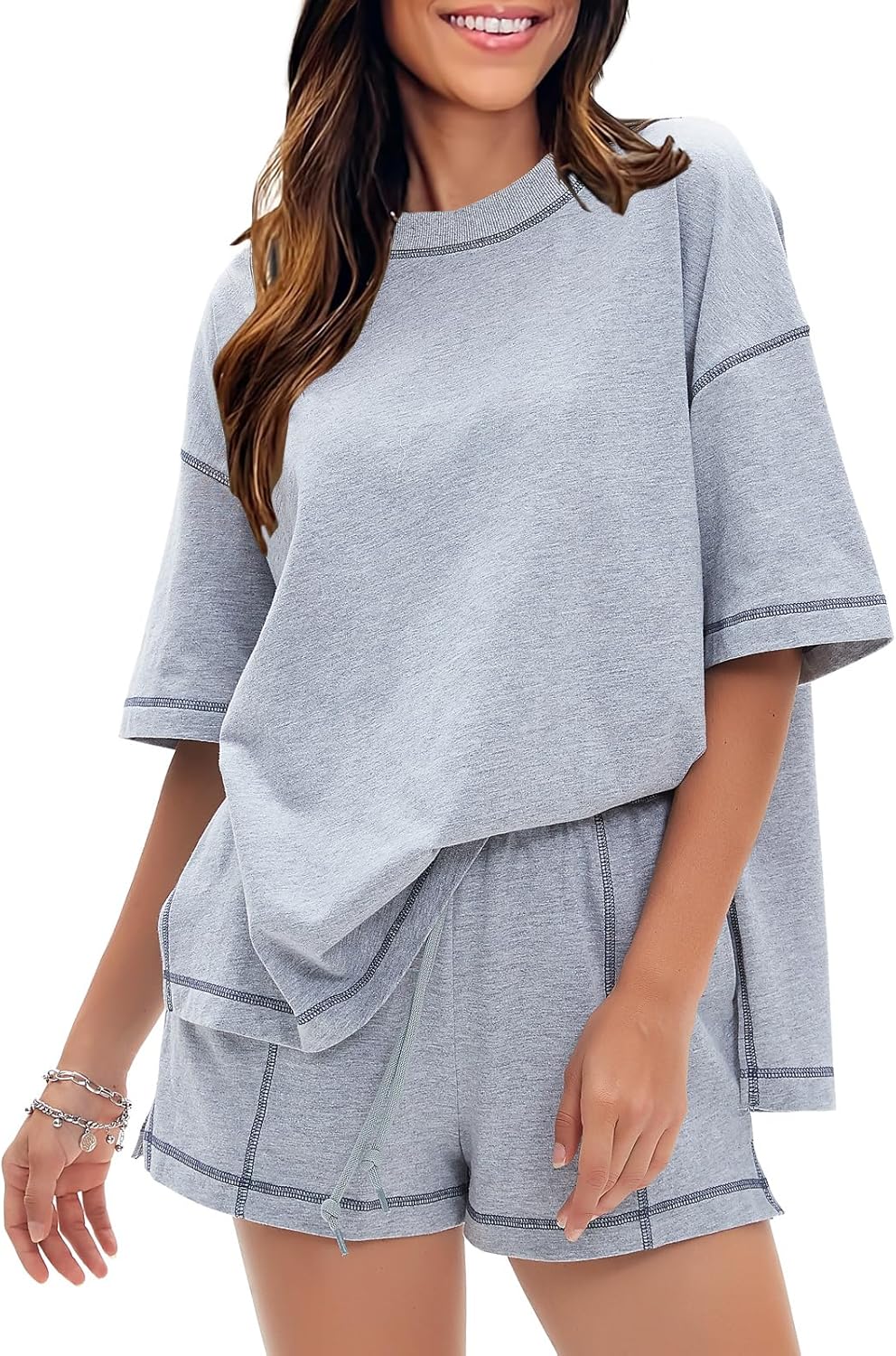 Women's Casual Summer 100% Cotton 2 Piece Sets
