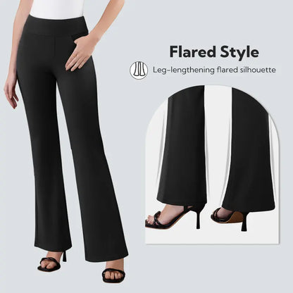 Women’s Stretch Pull-On Flare Work Pants, 4 Pockets