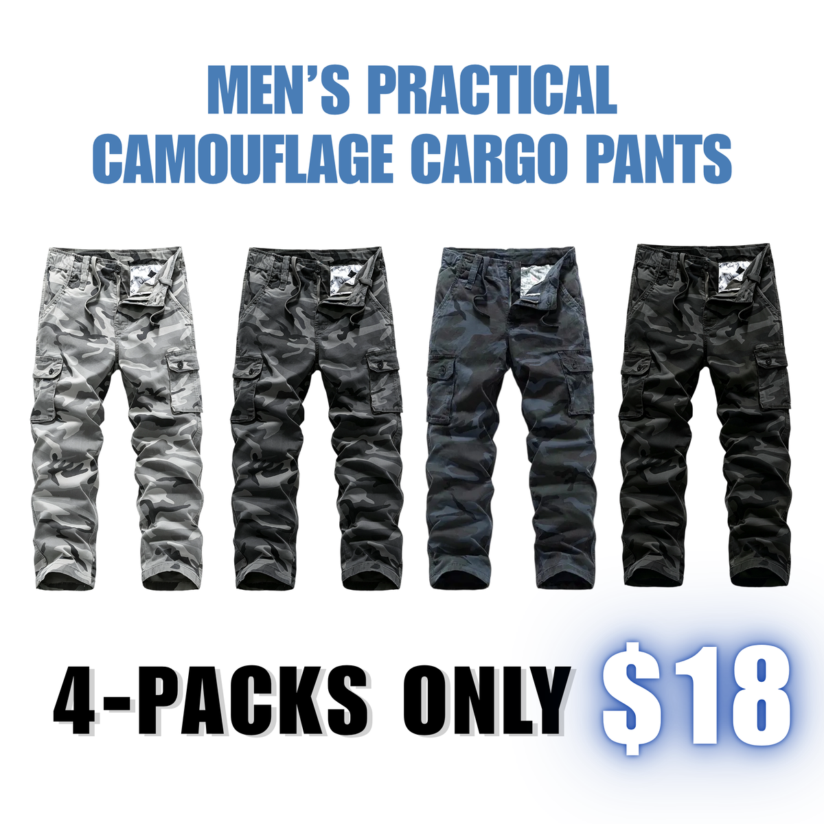 Men’s practical camouflage cargo pant