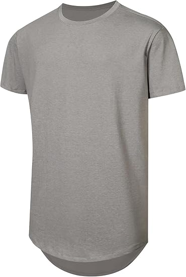 🔥🔥Men's Cotton Hipster Hip Hop Longline Crewneck T-Shirt