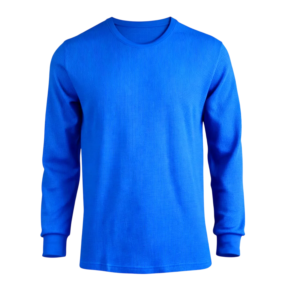 Men's Cotton Waffle-Knit Crew Neck Shirt