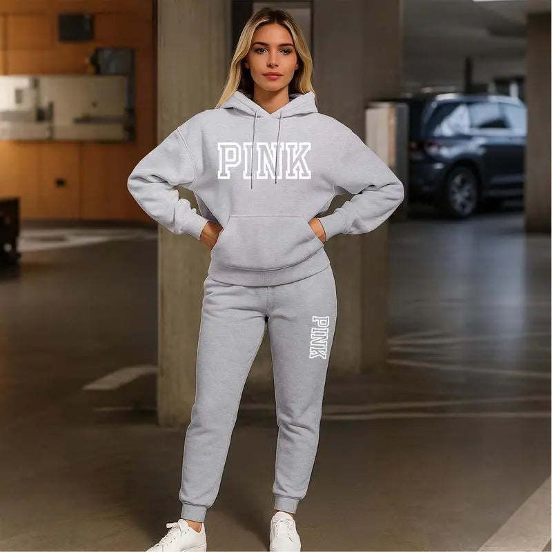 🤲Women's Casual Printed Hoodie & Drawstring Jogger Pants Set