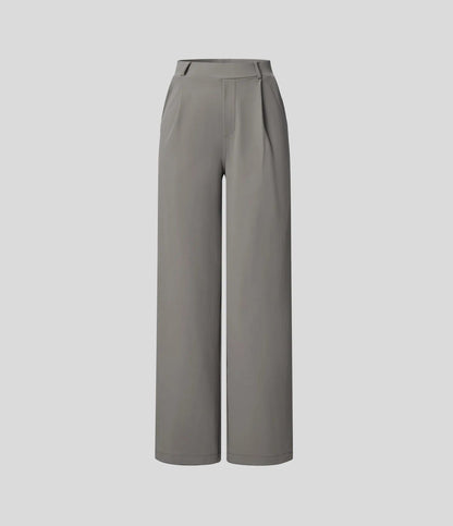 ⏰Big Spring Sale!High Waisted Side Pocket Straight Leg Work Pants