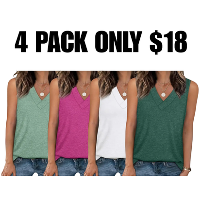 Tank Tops for Women Summer V Neck T Shirts✨ Trendy Sleeveless Basic Tee Loose Fit