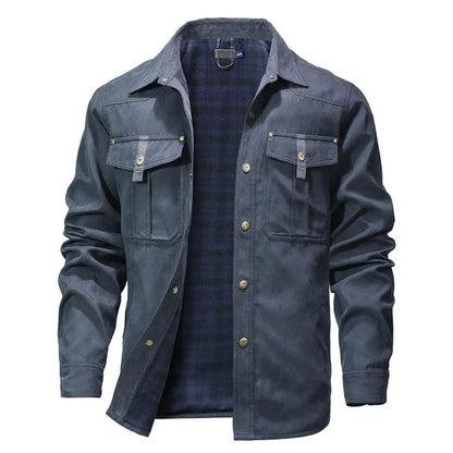 Men's Flannel Lined Shacket Jacket
