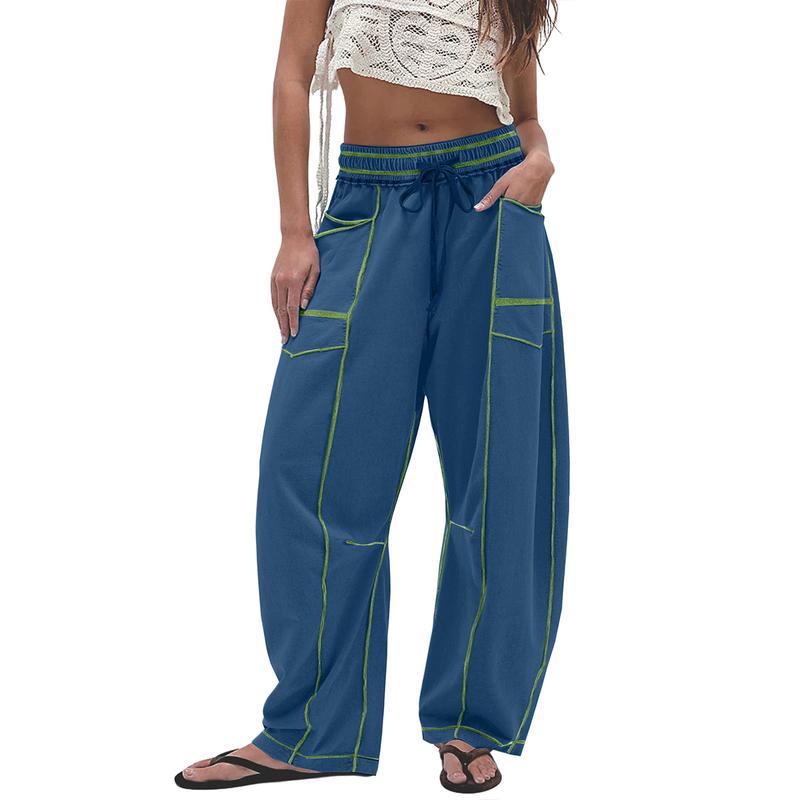 Tanming Women's Barrel Wide Leg Yoga Pants