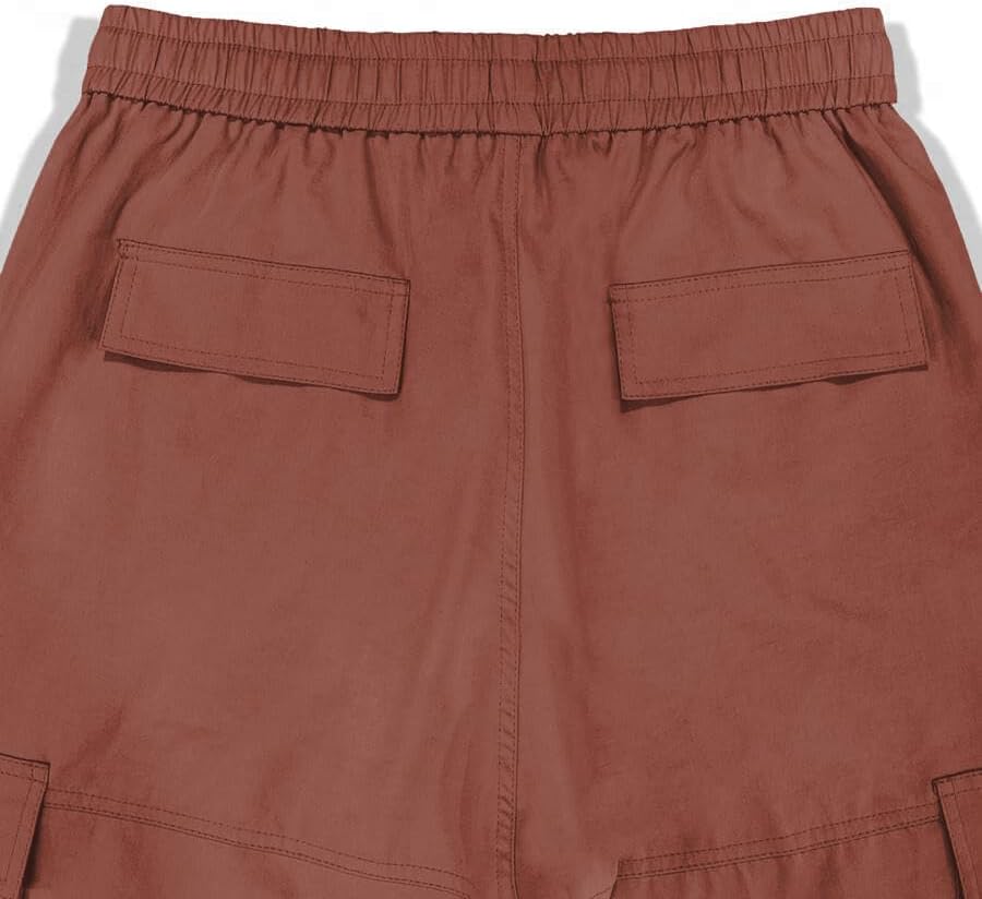 Men's Loose Solid Color All-match Pocket Drawstring Waist Overalls