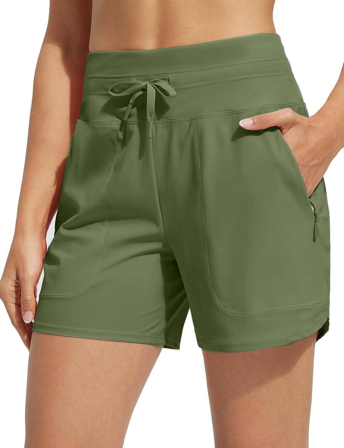 💝Last Day Promotion✨Women's Swim Board Shorts High Waisted Quick Dry Swimsuit Swimming Bottoms