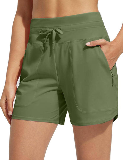 💝Last Day Promotion✨Women's Swim Board Shorts High Waisted Quick Dry Swimsuit Swimming Bottoms
