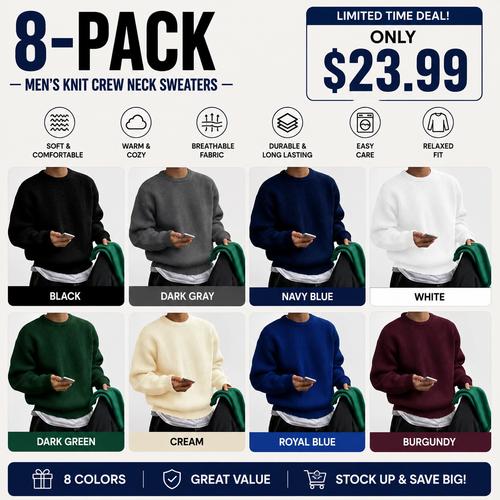 Men's Solid Drop Shoulder Cable Knit Sweater