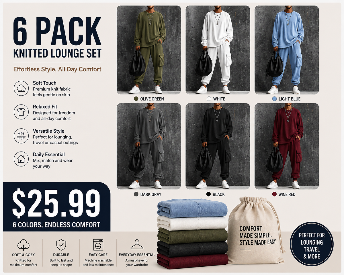 Women's Casual Crew Neck Top & Cargo Pants Set