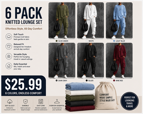 Women's Casual Crew Neck Top & Cargo Pants Set
