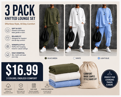 Women's Casual Crew Neck Top & Cargo Pants Set