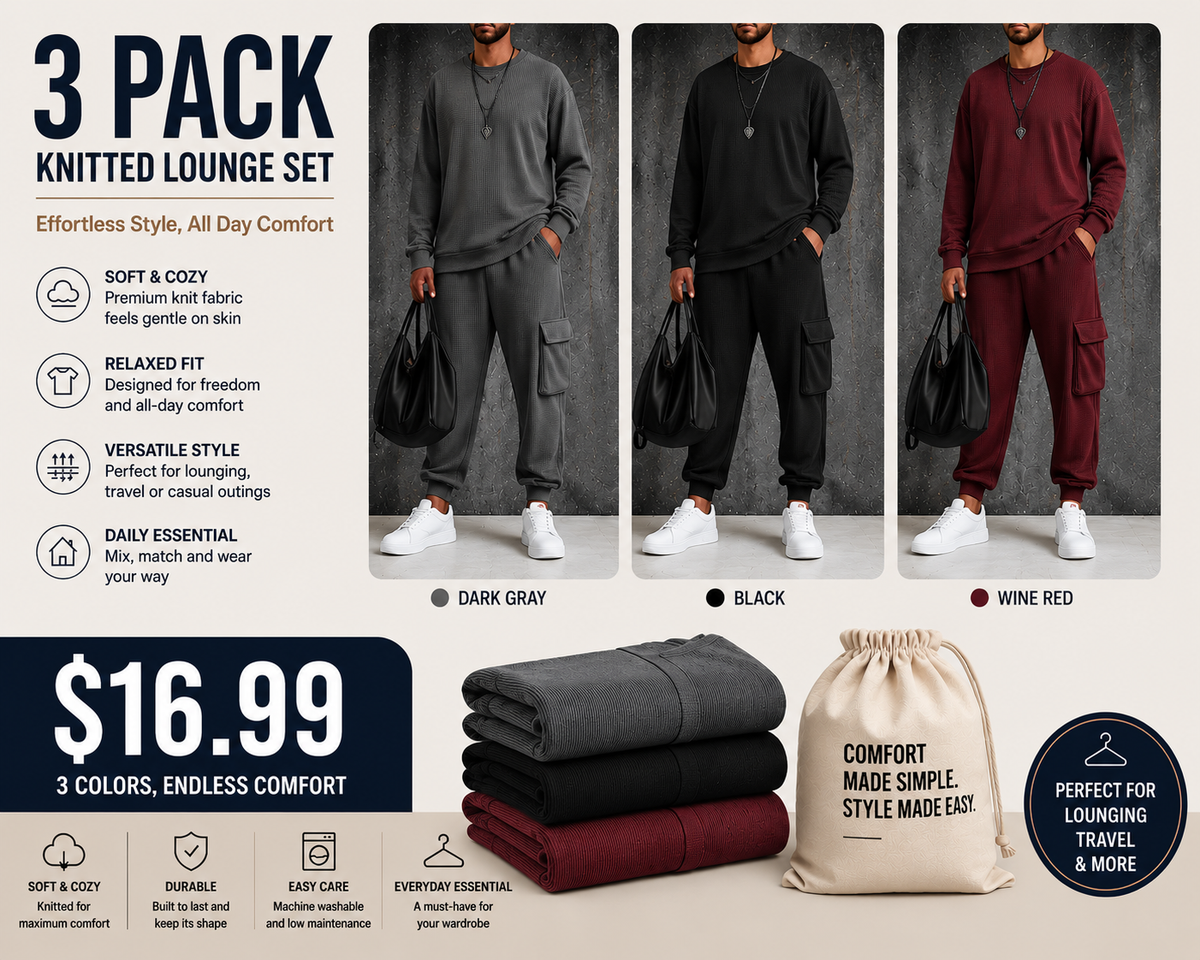 Women's Casual Crew Neck Top & Cargo Pants Set