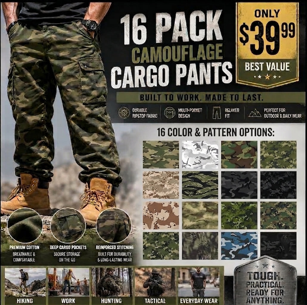 【LAST DAY SALE】Men’s practical camouflage cargo pant