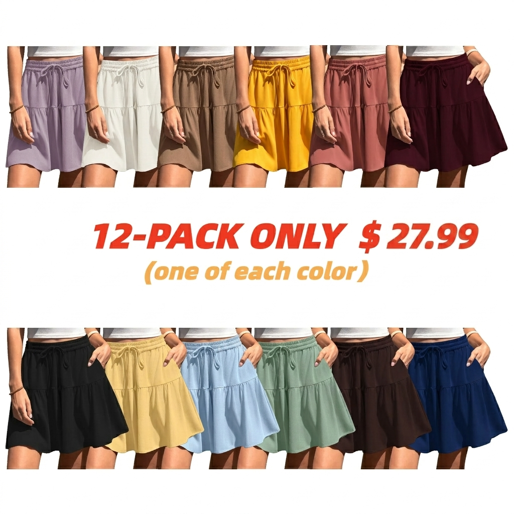 ✨Womens Linen Blend Wide Leg Flowy Culotte Shorts Drawstring Loose Fit Summer Casual Lightweight Comfy Vacation Wear☀️