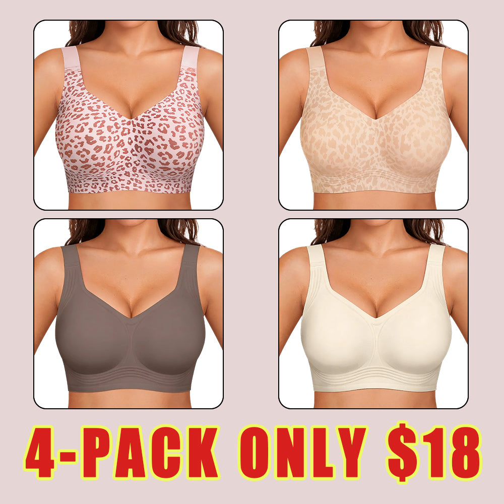 Women's Jelly Bra Wireless Support Bra – Seamless Full Coverage Everyday Bra