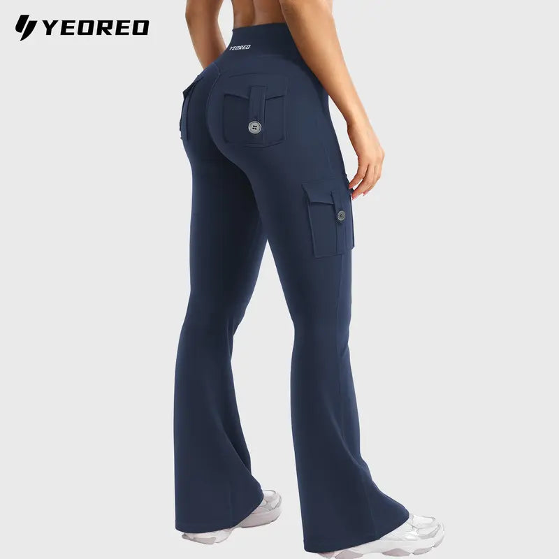 YEOREO CoreFlex Flare Leggings with Pockets