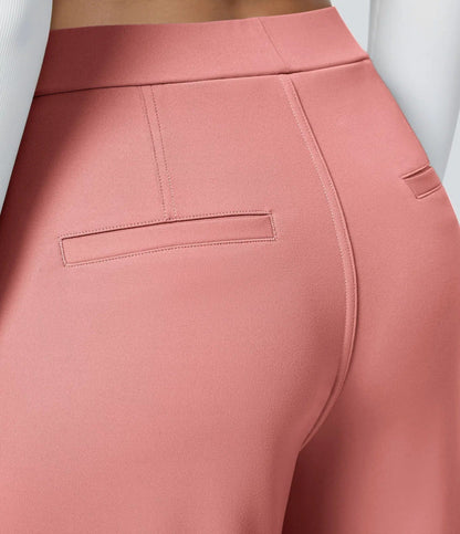 ⏰Big Spring Sale!High Waisted Side Pocket Straight Leg Work Pants