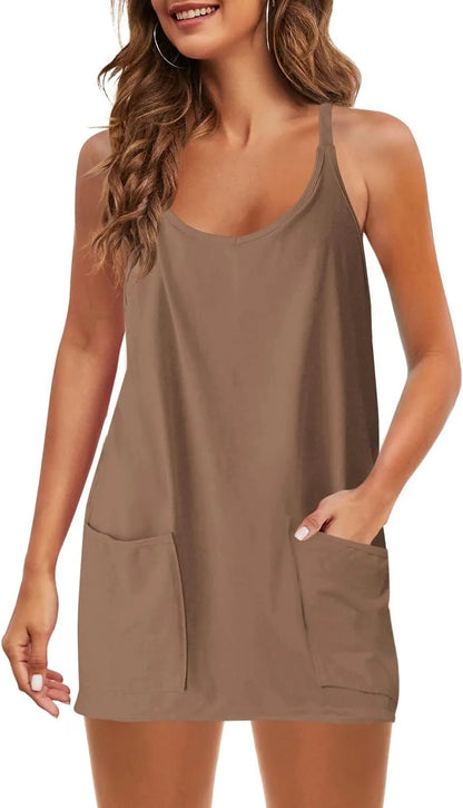 💝Last Day Promotion⚡Women's Athletic Sleeveless Mini Dress