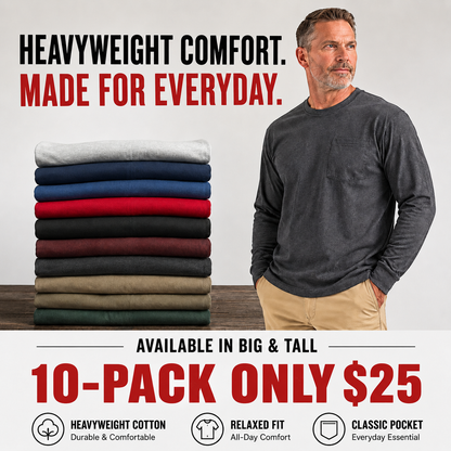 🔥Classic Heavyweight Pocket Work Tee – Relaxed Fit, Built for Everyday Work
