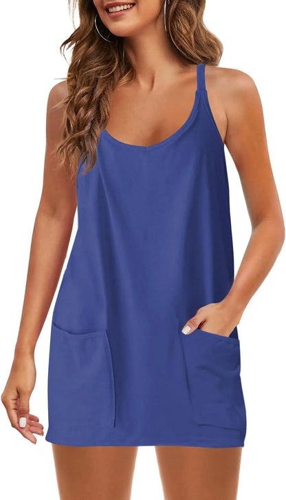 💝Last Day Promotion⚡Women's Athletic Sleeveless Mini Dress
