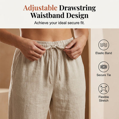 👖 LIMITED-TIME 90% OFF! ✨ Women's Cotton Linen Capris – Loose, Cropped, Rolled Cuff, Pockets 🌿
