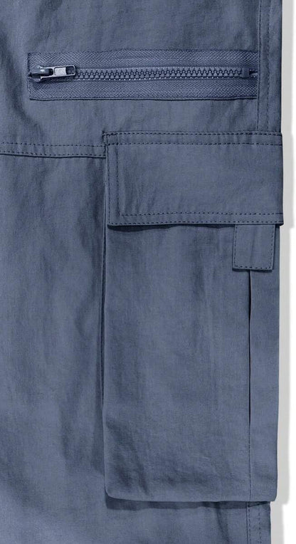 Men's Loose Solid Color All-match Pocket Drawstring Waist Overalls