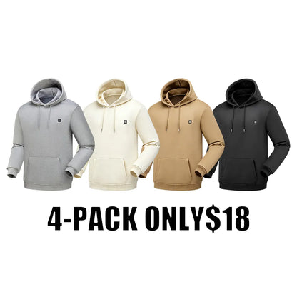 Heated Hoodie for Men – Fleece Lined, Electric Thermal Sweatshirt