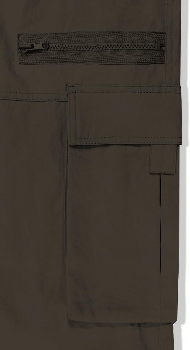 Men's Loose Solid Color All-match Pocket Drawstring Waist Overalls