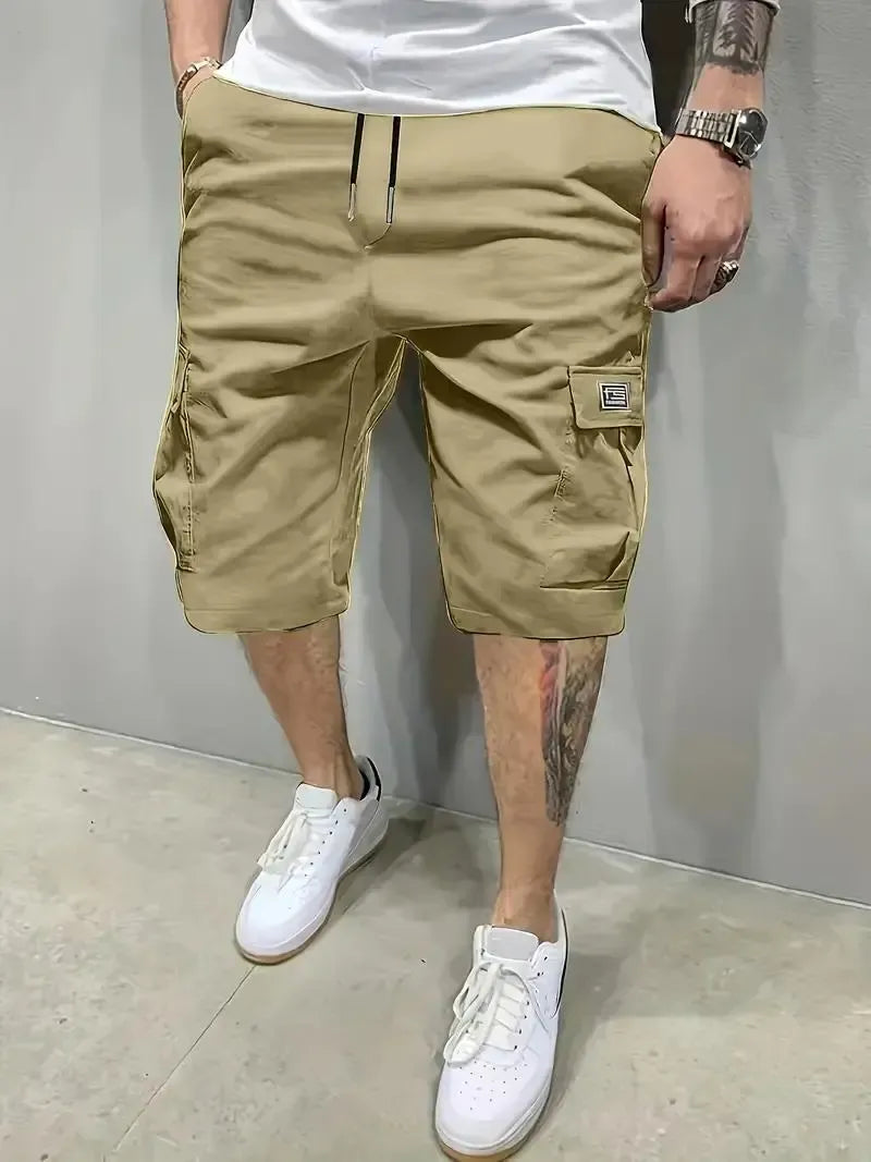 Men's Shorts Set - Slanted Pockets - Versatile Casual Wear