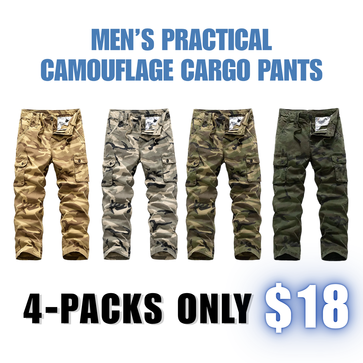 Men’s practical camouflage cargo pant