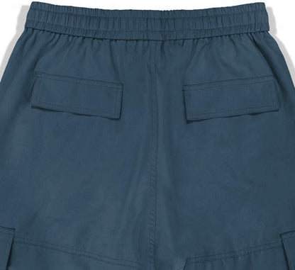 Men's Loose Solid Color All-match Pocket Drawstring Waist Overalls