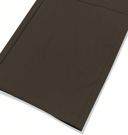 Men's Loose Solid Color All-match Pocket Drawstring Waist Overalls