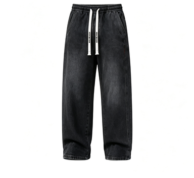 🔥 BEST SELLER | Men’s Stretch Cotton Loose-Fit Drawstring Jeans