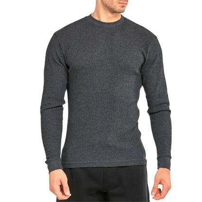 Men's Cotton Waffle-Knit Crew Neck Shirt