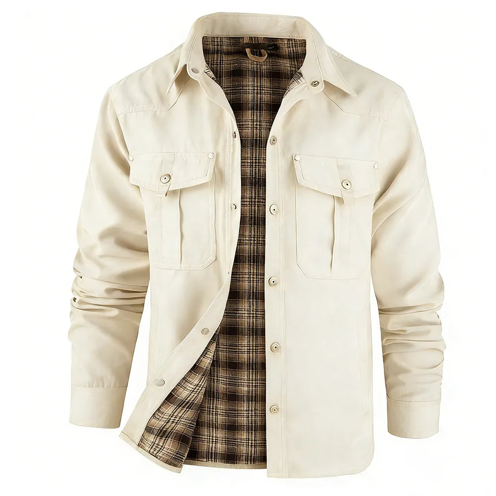 Men's Flannel Lined Shacket Jacket